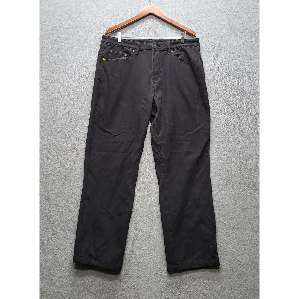 CAT‎ Men Pants 36X30 Black Twill Workwear Fleece Lined  29" Inseam